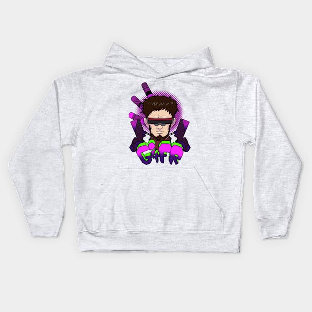 Vaporwave Evangelion 3.0 Gendo Get in the F’n Robot Kids Hoodie by ArmyOfGoblins